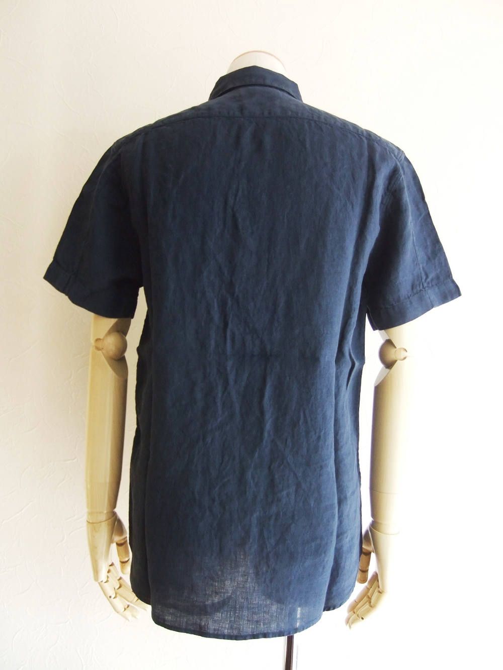 FISSATO DYE TREATMENT リネンガーメントダイ シャツ (NAVY) 701511501