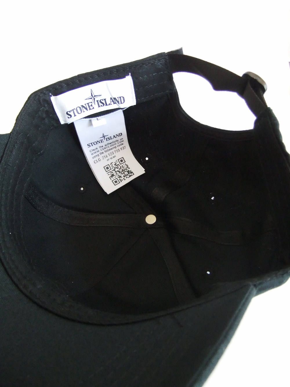 STONE ISLAND キャップ (BLACK)701599168