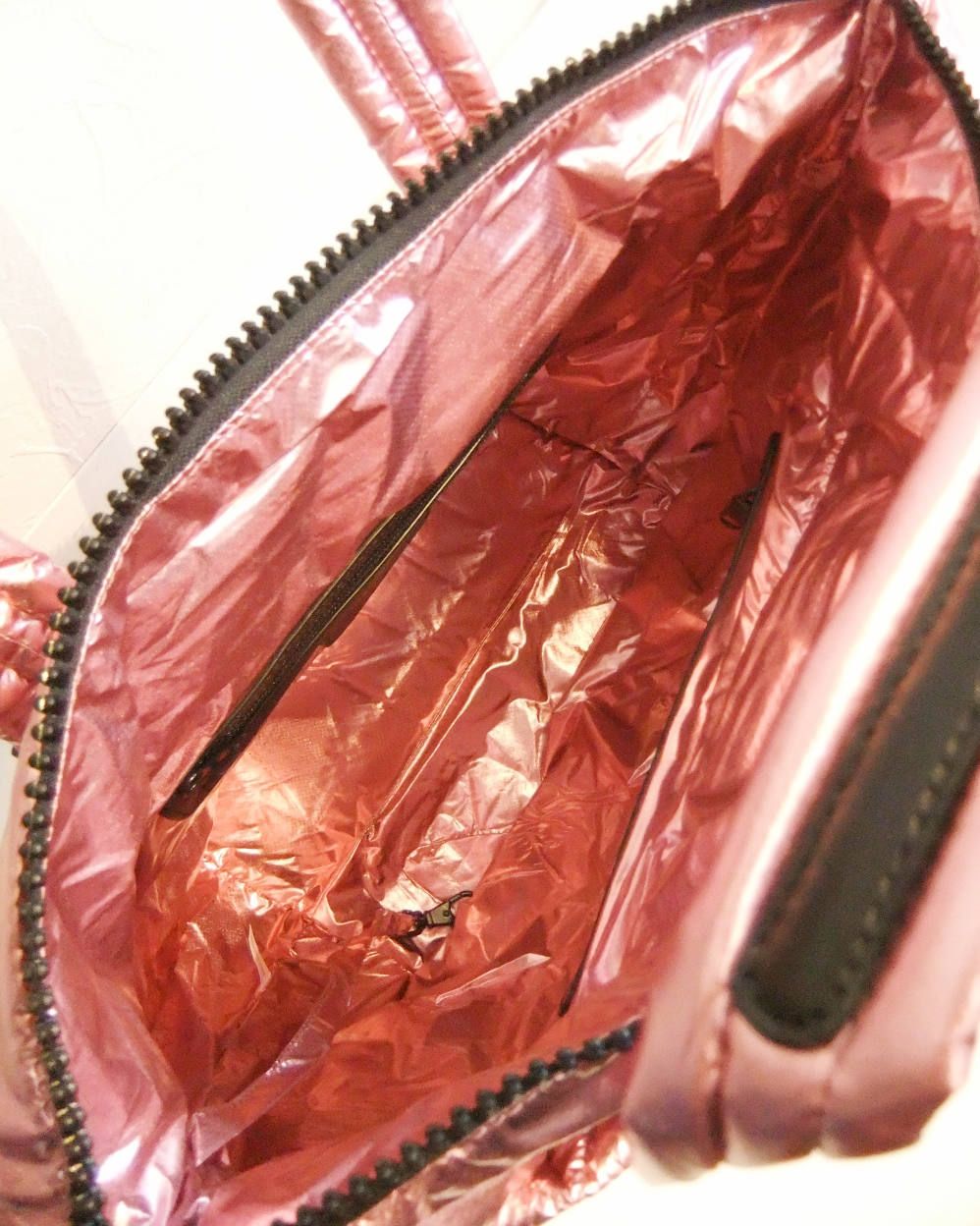 VEE TOTE 2WAY スモール トートバッグ  (ピンク メタリック)