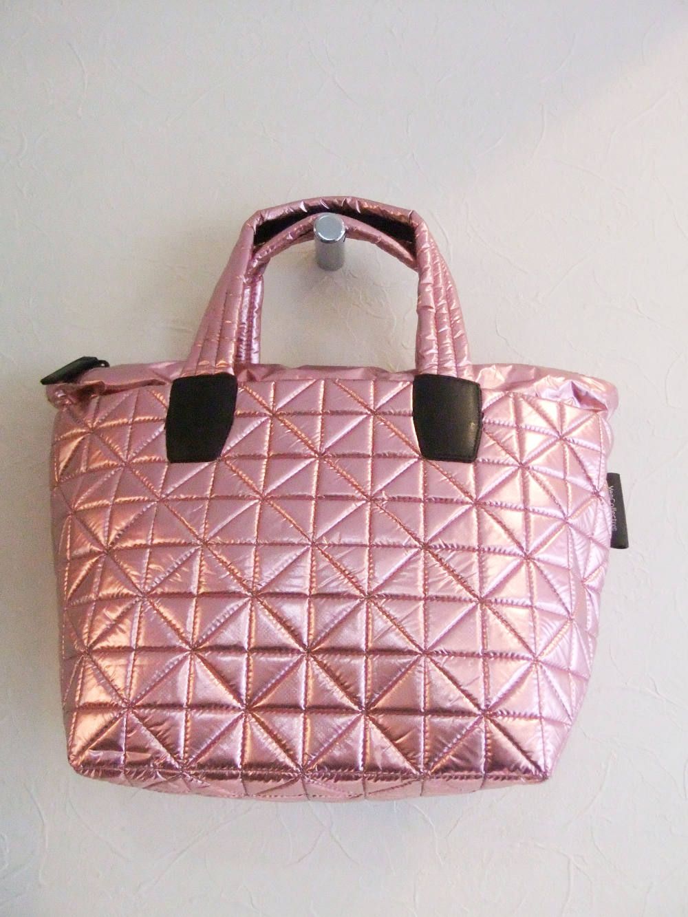 VEE TOTE 2WAY スモール トートバッグ  (ピンク メタリック)
