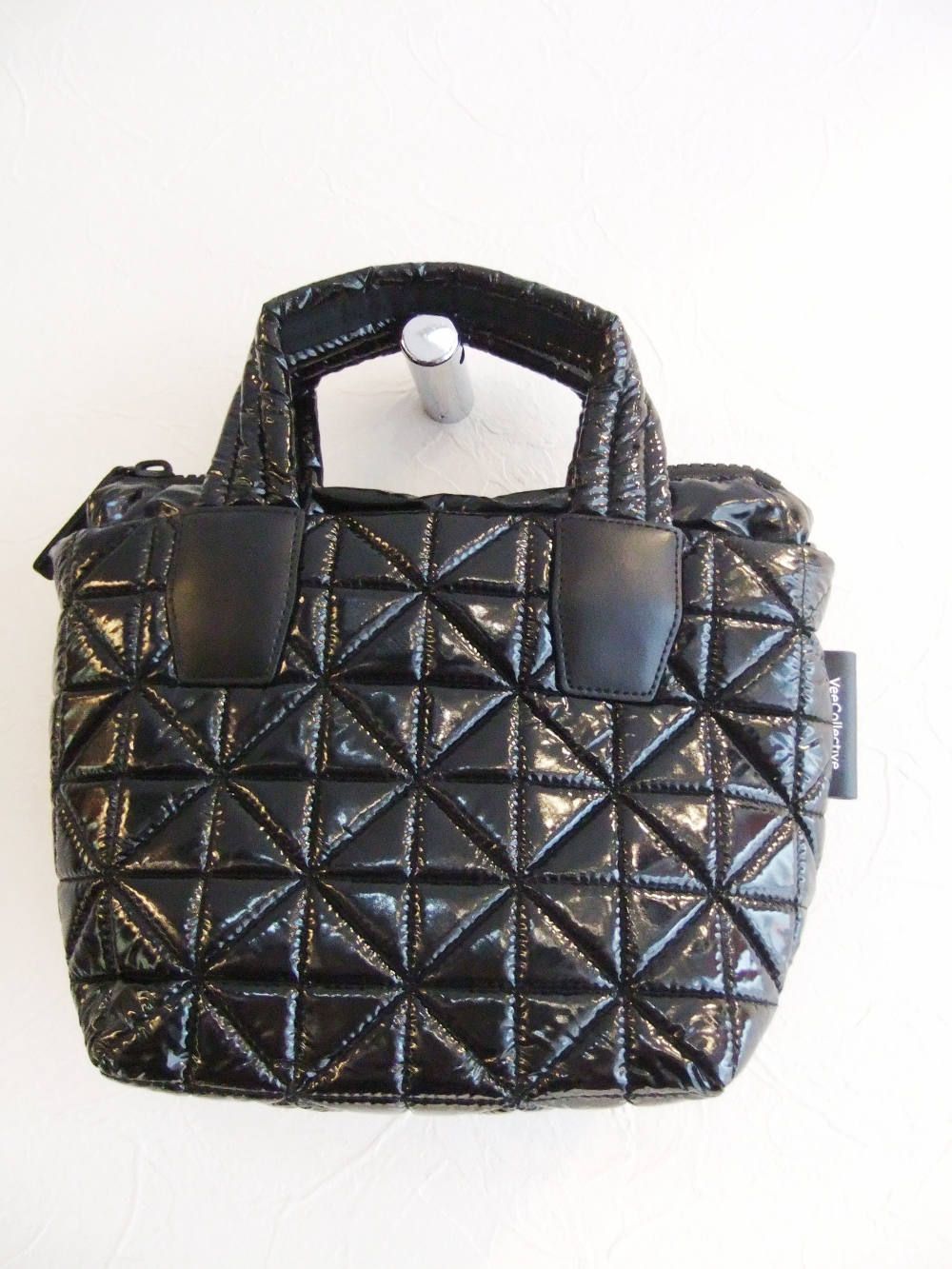 VEE TOTE 2WAY ミニ トートバッグ  (ブラック ビニール)