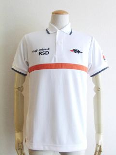 SLIM HORIZON POLO ( WHITE × ORANGE )  半袖ポロシャツ