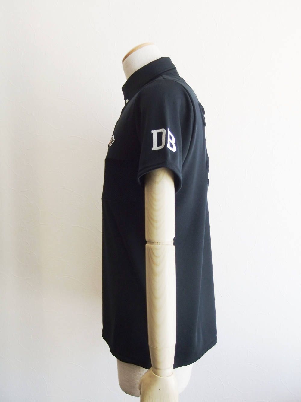 BUMP POLO (BLACK) 鹿の子半袖ポロシャツ