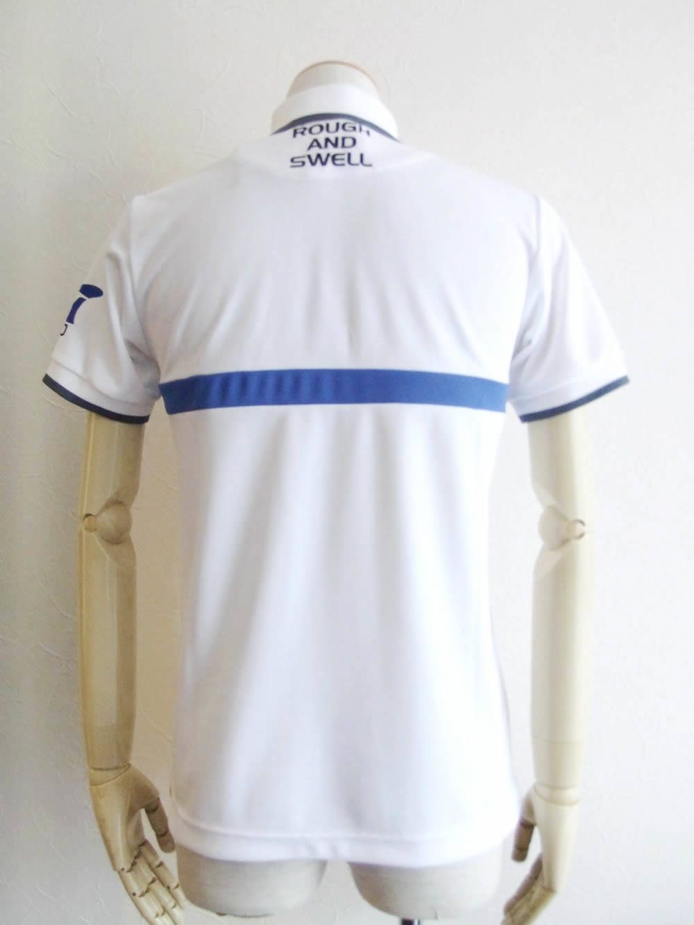 SLIM HORIZON POLO  ( WHITE × BLUE )   半袖ポロシャツ