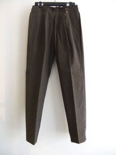 ストライプ柄 シアサッカー パンツ (BROWN) AG297