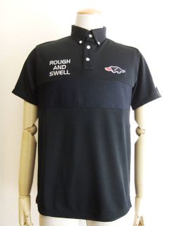 BUMP POLO (BLACK) 鹿の子半袖ポロシャツ