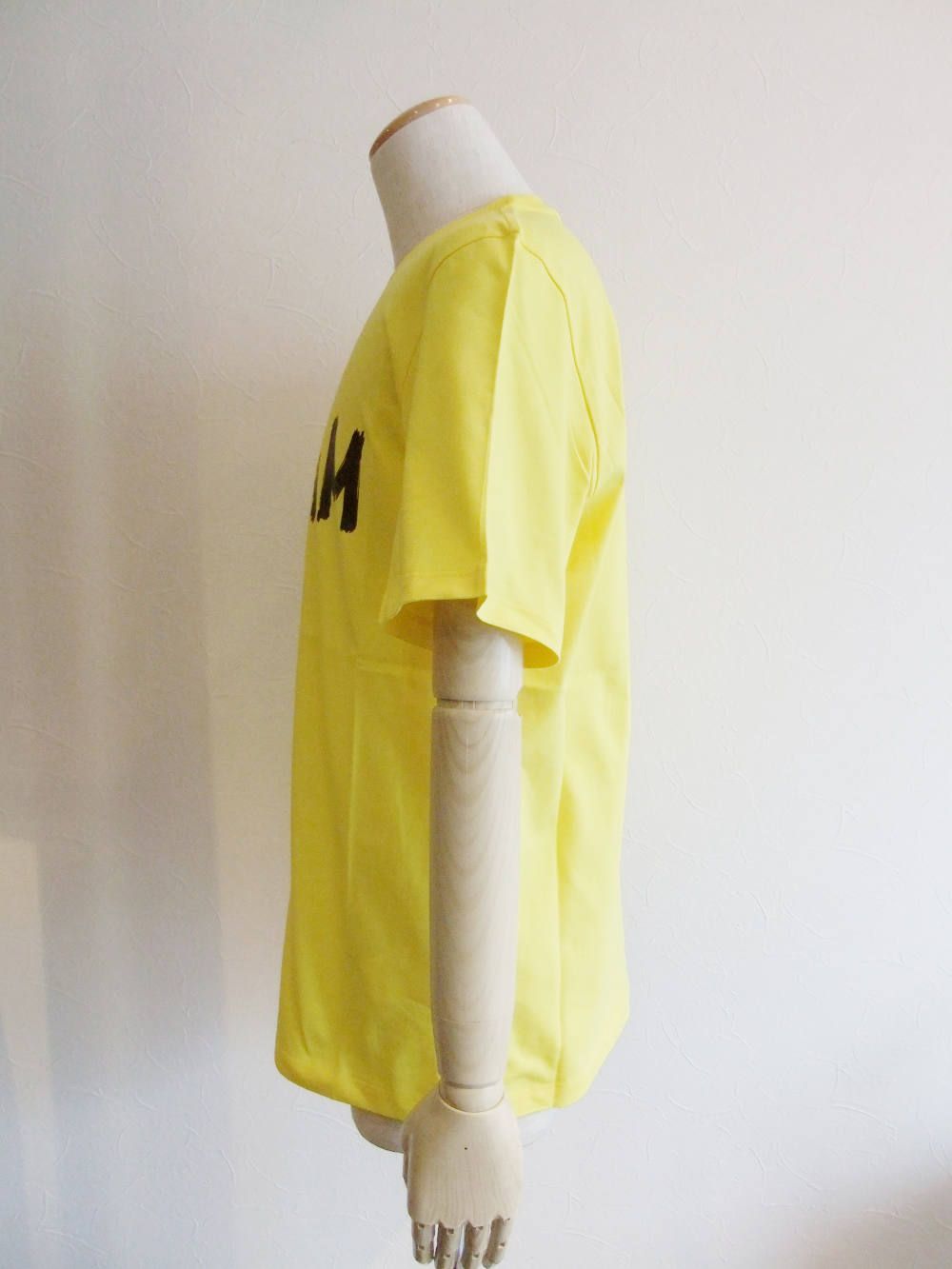 手描き ロゴプリント コットン T-シャツ (YELLOW)
