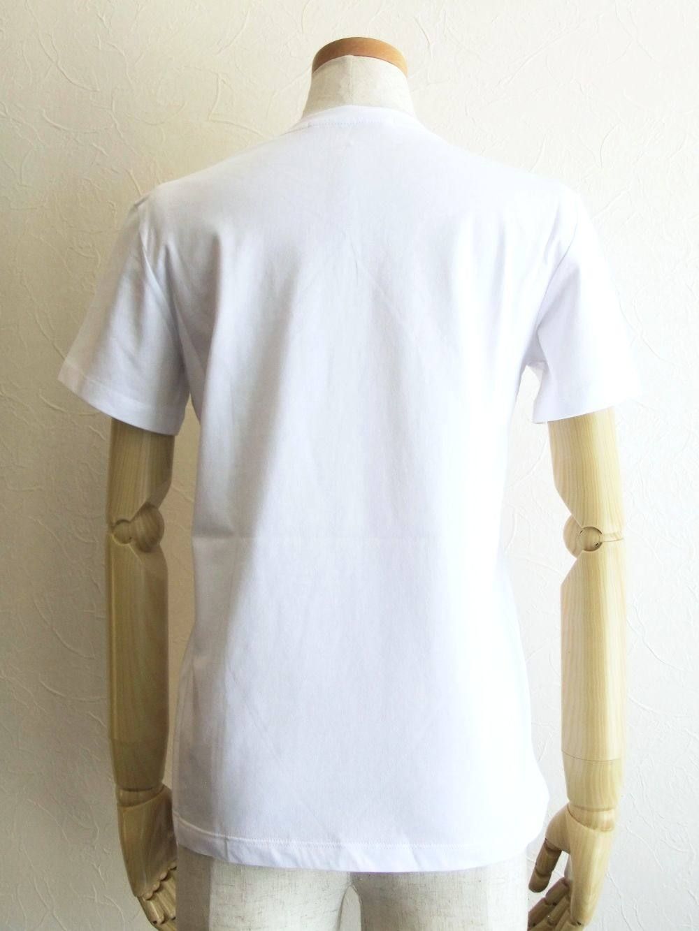 《LADIES》 手描き ロゴプリント コットン T-シャツ (ホワイト)  MDM60-195298