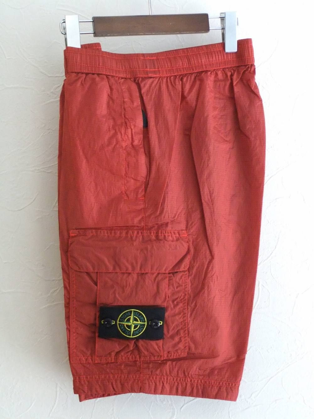 STONE ISLAND - NYLON METAL RIPSTOP H/PANTS (ORANGE) ナイロンメタル