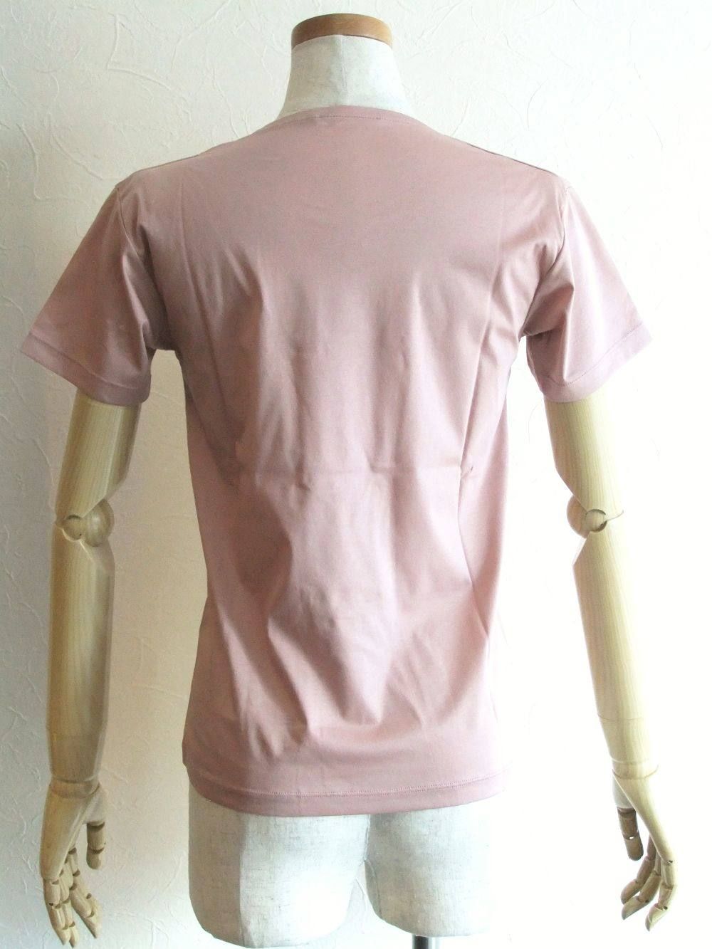 半袖 クルーネック コットン Tシャツ (モスピンク)