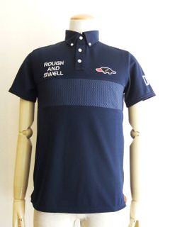 BUMP POLO (NAVY) 鹿の子半袖ポロシャツ