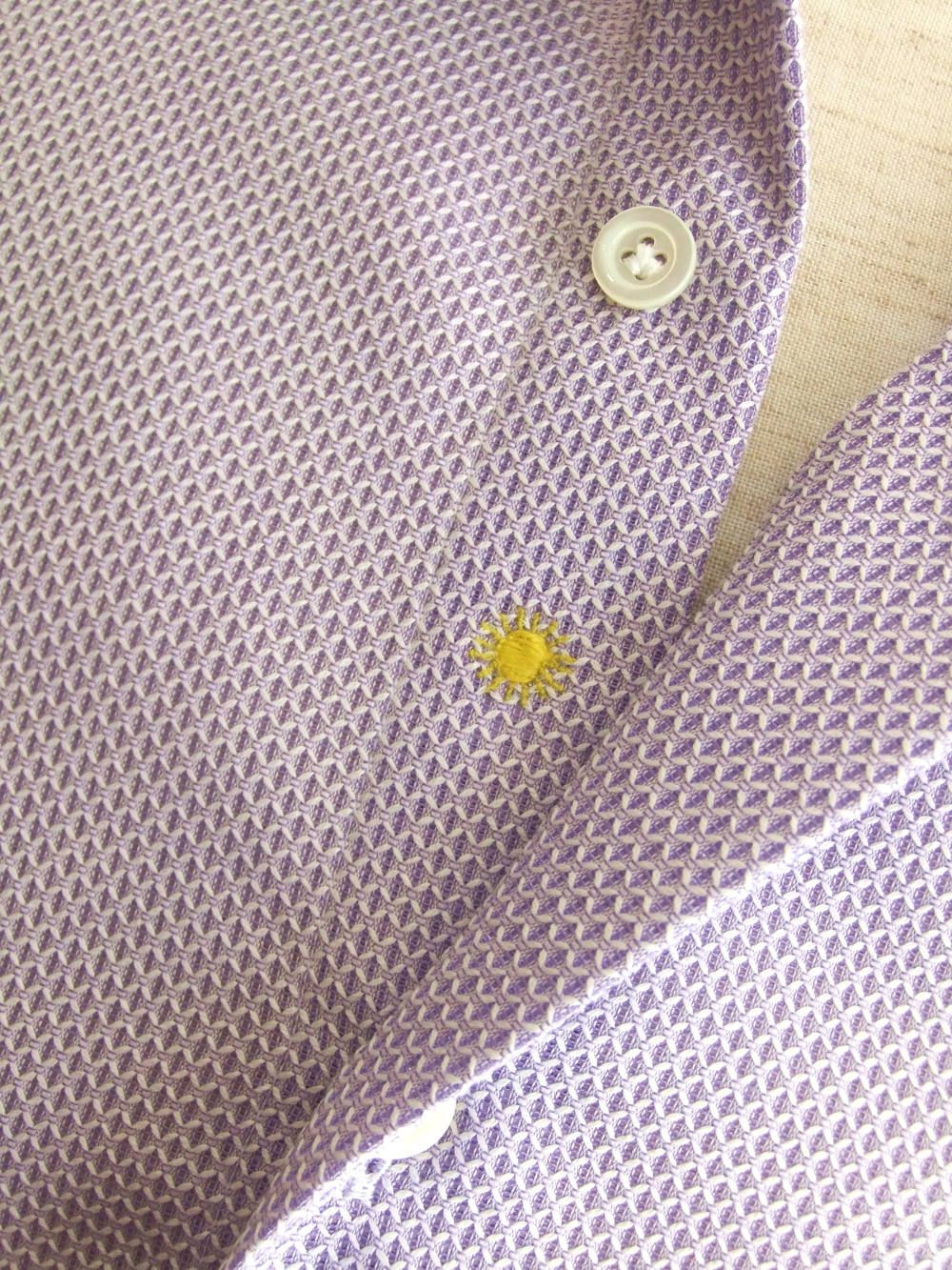 コットン ワッフル織 シャツ (PURPLE)  AG17230V84
