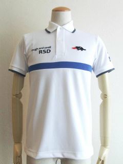 SLIM HORIZON POLO  ( WHITE × BLUE )   半袖ポロシャツ