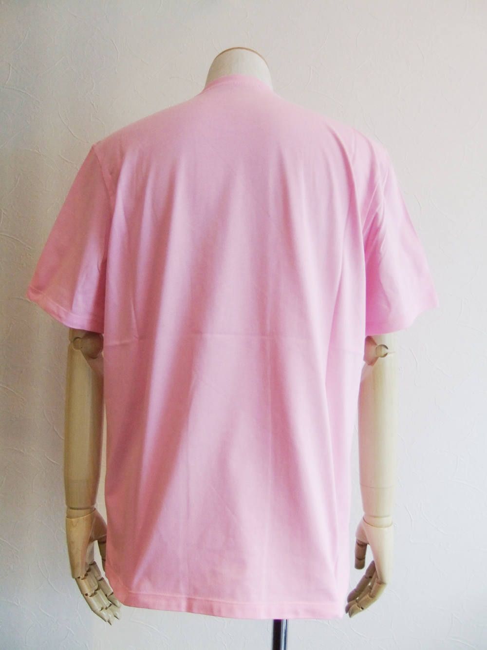 手描き ロゴプリント コットン T-シャツ (PINK)