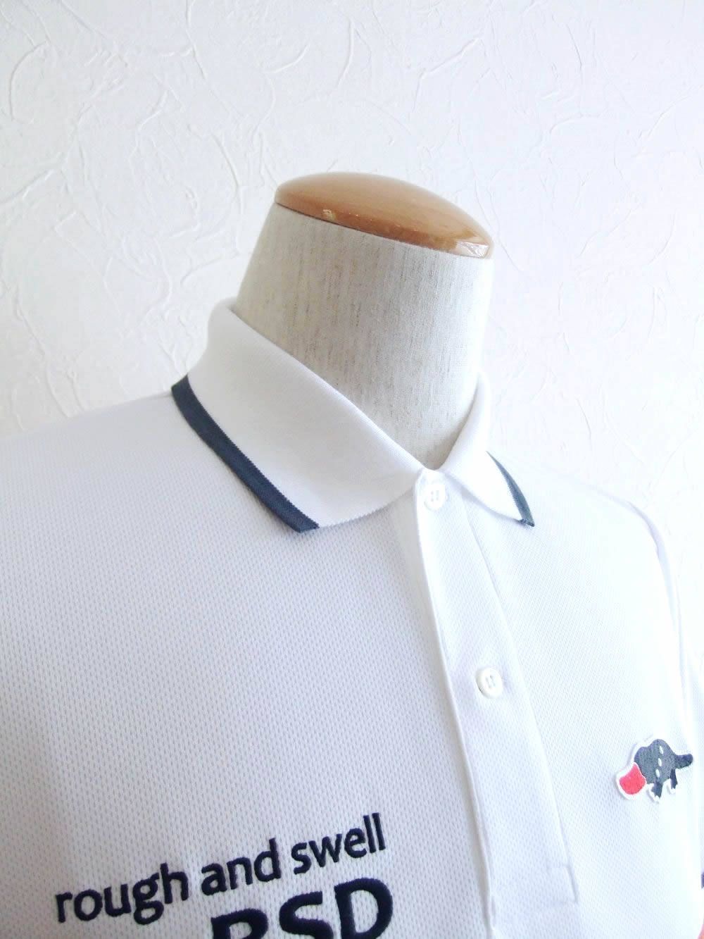 SLIM HORIZON POLO ( WHITE × ORANGE )  半袖ポロシャツ