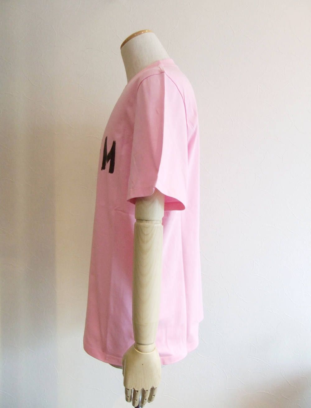 手描き ロゴプリント コットン T-シャツ (PINK)