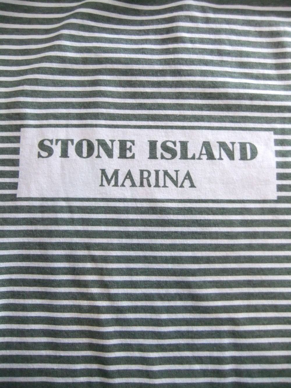 STRIPED  プリント切替 クルーネック Tシャツ  7015233X3