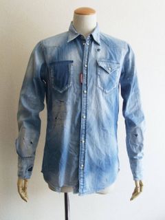 クラッシュ ウエスタン デニムシャツ DENIM 6.5oz  WESTERN SHIRT   S74DM0225