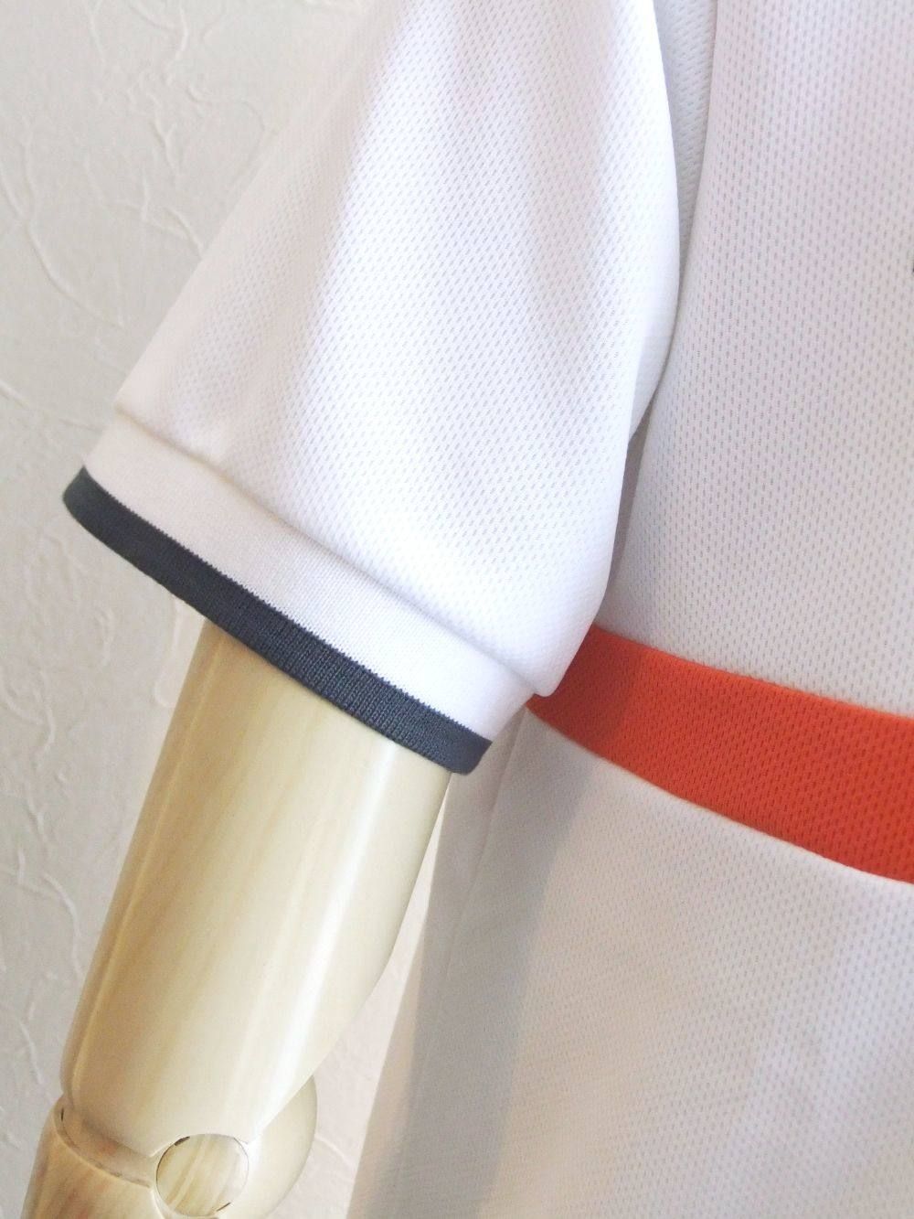 SLIM HORIZON POLO ( WHITE × ORANGE )  半袖ポロシャツ