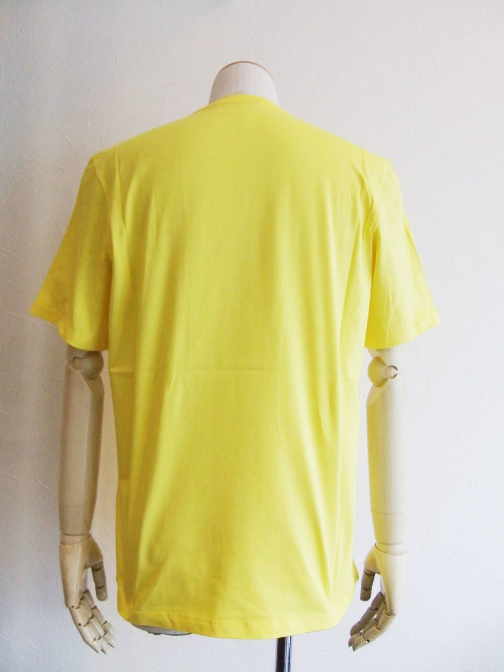 手描き ロゴプリント コットン T-シャツ (YELLOW)