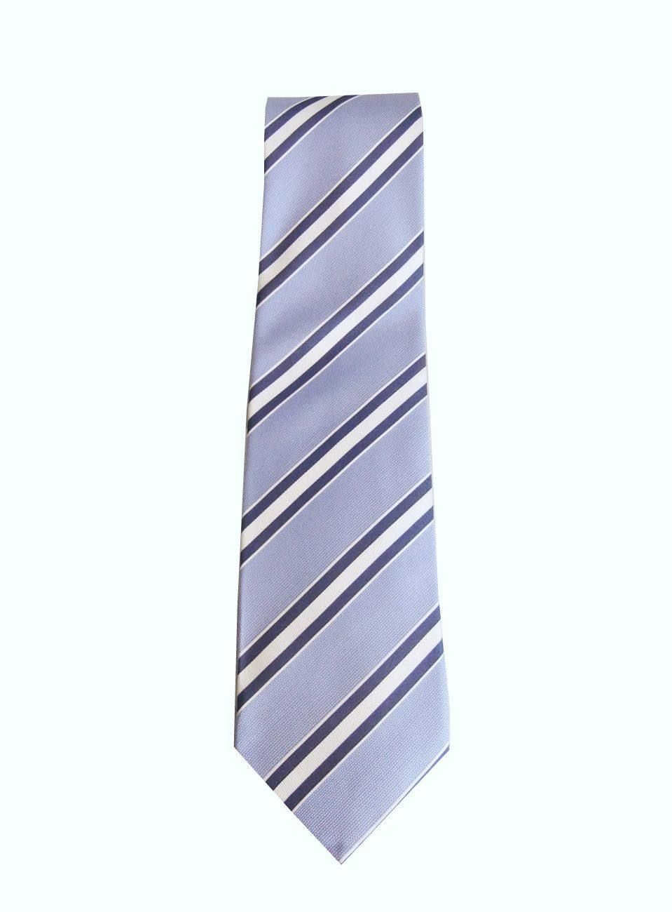 レジメンタル シルクタイ ( WHITE × BLUE  )