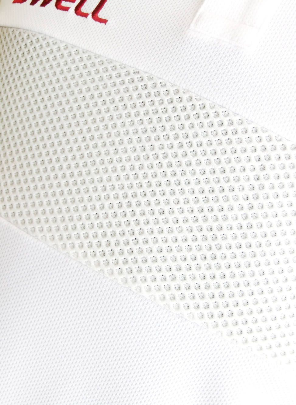 BUMP POLO (WHITE) 鹿の子半袖ポロシャツ