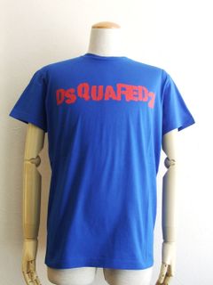 D2 ロゴプリント T-SHIRT (BLUE)  Negative Dyed  Cool Fit  S74GD0494