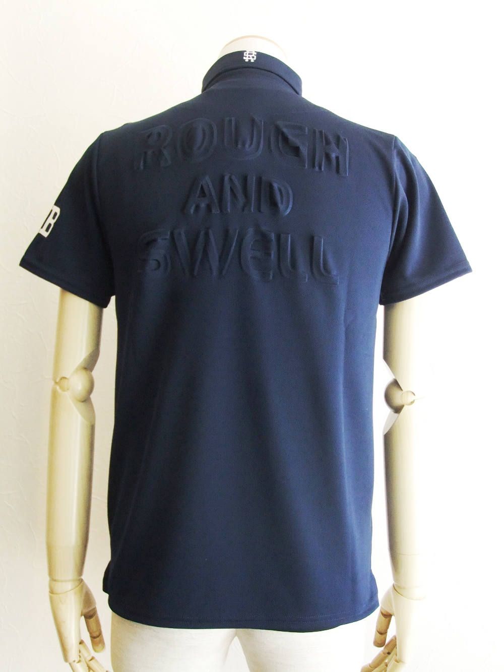 BUMP POLO (NAVY) 鹿の子半袖ポロシャツ