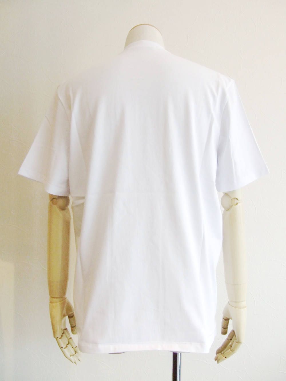 手描き ロゴプリント コットン T-シャツ (WHITE)