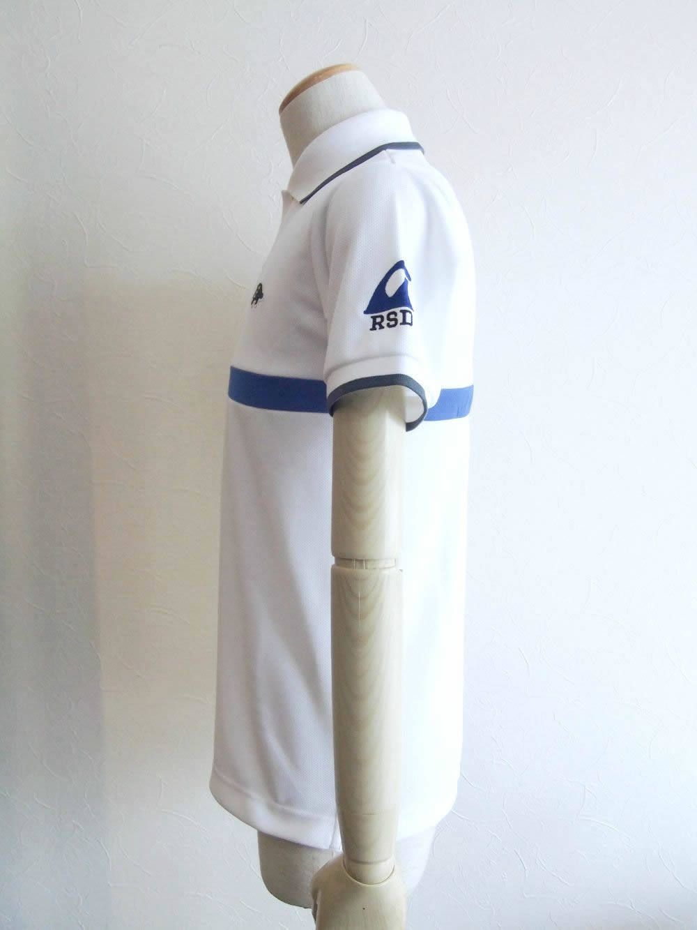 SLIM HORIZON POLO  ( WHITE × BLUE )   半袖ポロシャツ