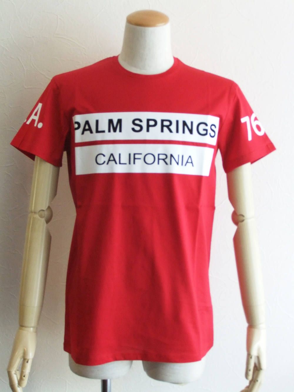 PALM SPRINGS ロゴ プリント Tシャツ (RED)