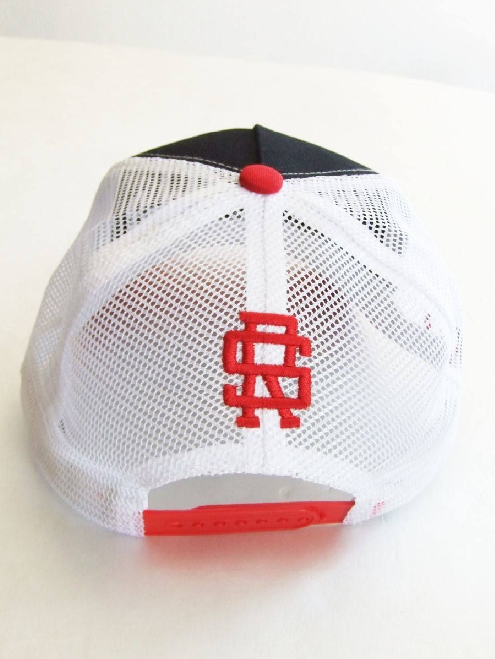 MESH TOUR CAP ( BLACK × RED ) ロゴ入りキャップ