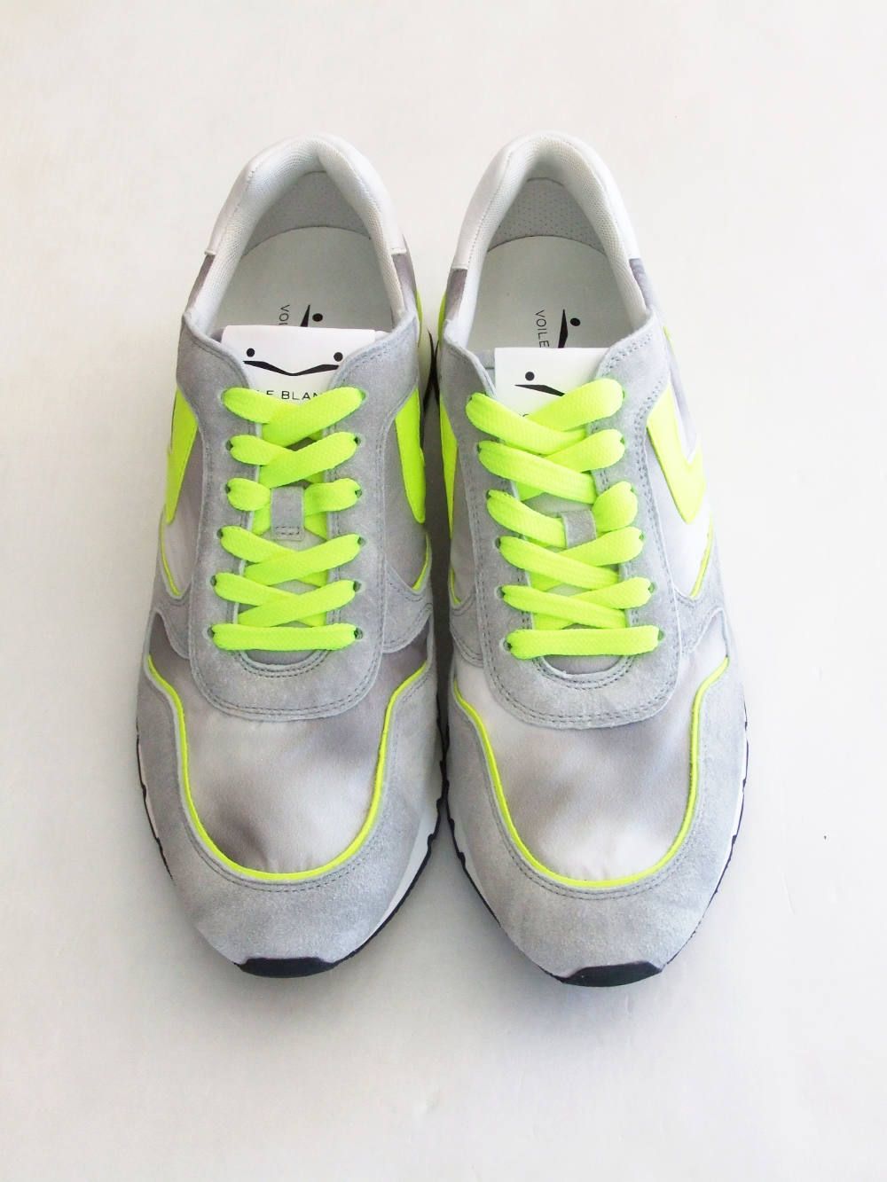 LIAM RACE  ナイロン×スエード  スニーカー (GRAY×L.YELLOW)