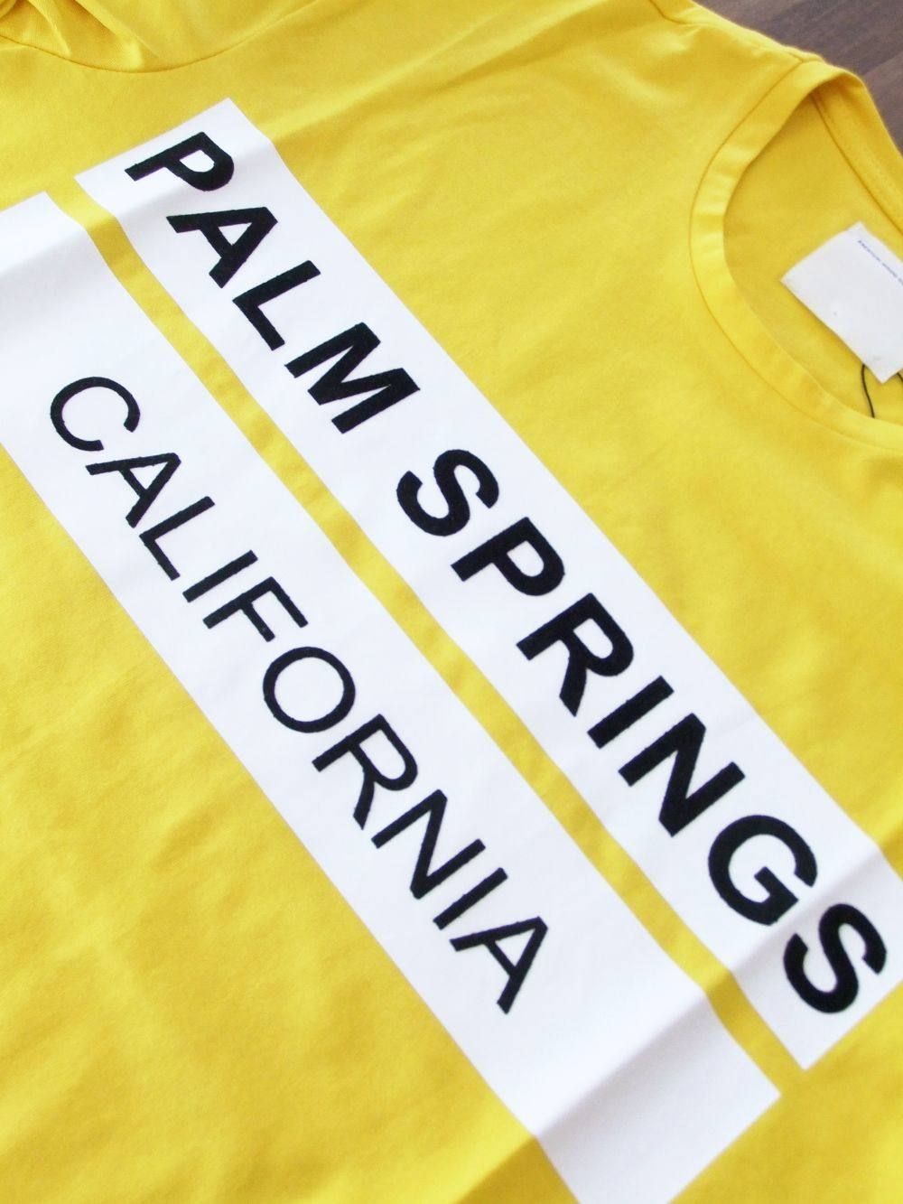 PALM SPRINGS ロゴ プリント Tシャツ (YELLOW)