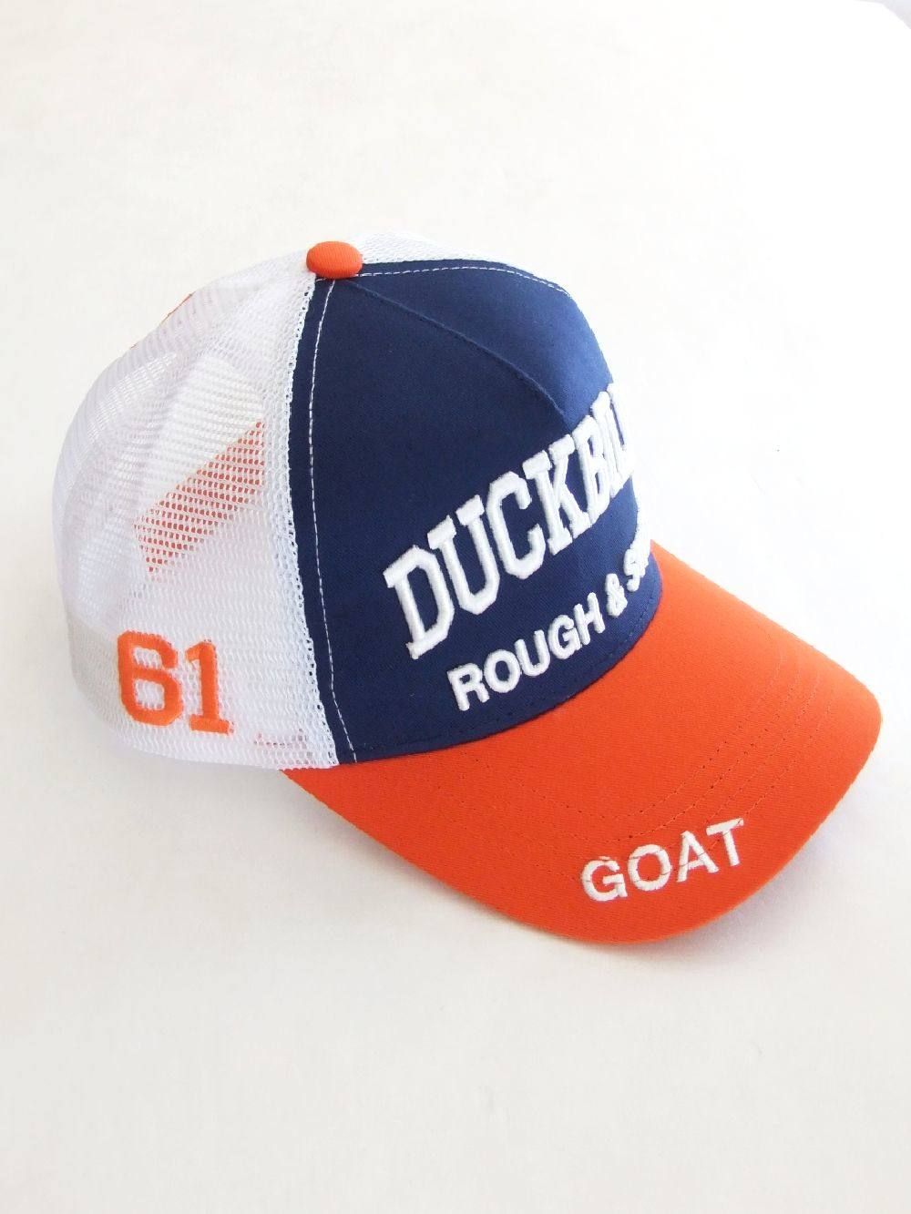 MESH TOUR CAP ( NAVY × ORANGE ) ロゴ入りキャップ
