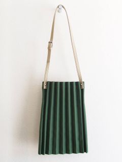 【Magia】アコーデオンプリーツ トートバッグ (グリーン)   WH-72106