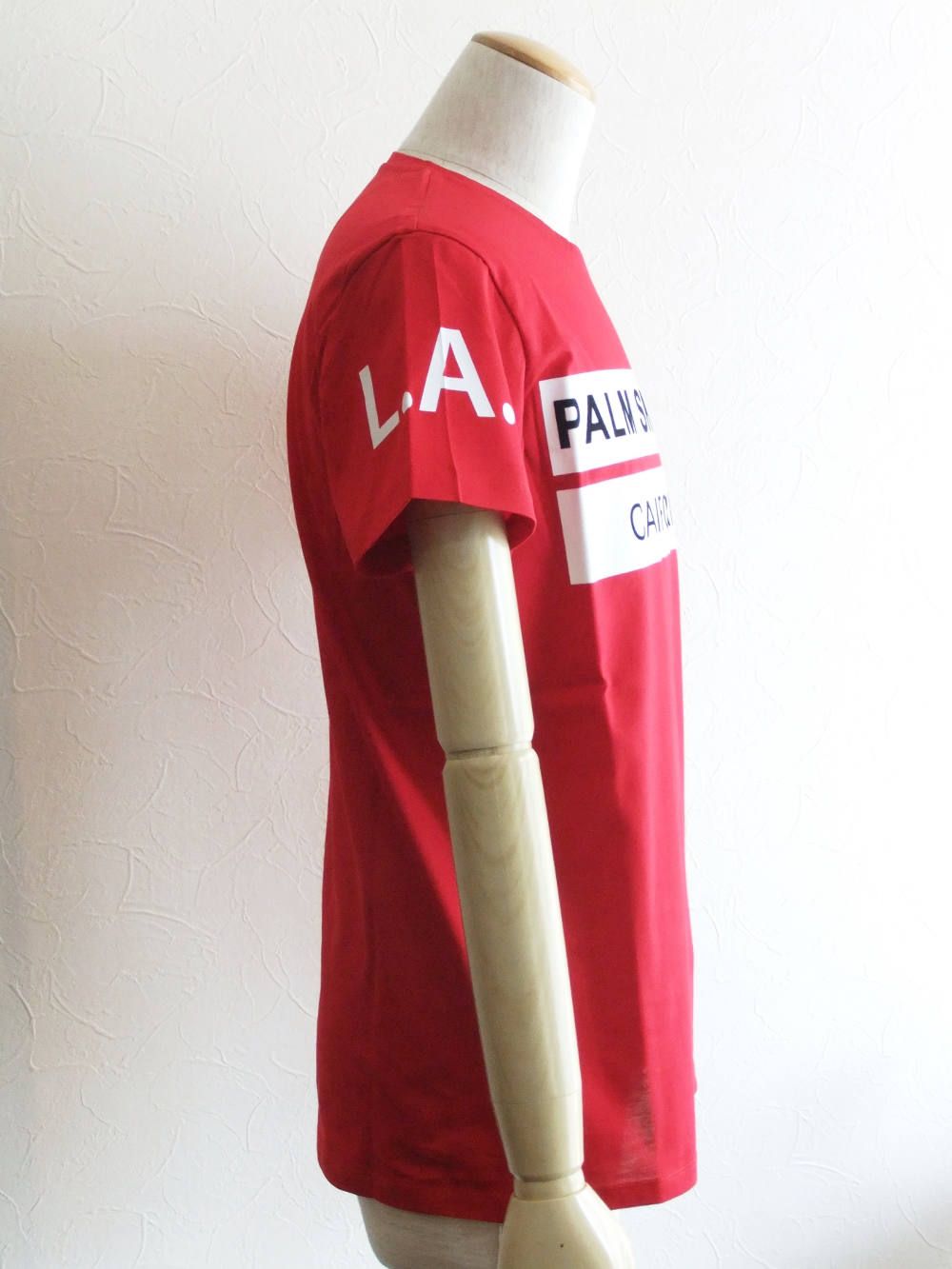 PALM SPRINGS ロゴ プリント Tシャツ (RED)