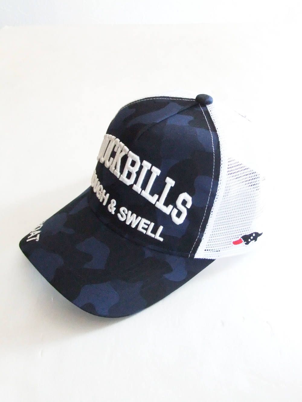 MESH TOUR CAP CAMO ( NAVY ) ロゴ入りキャップ