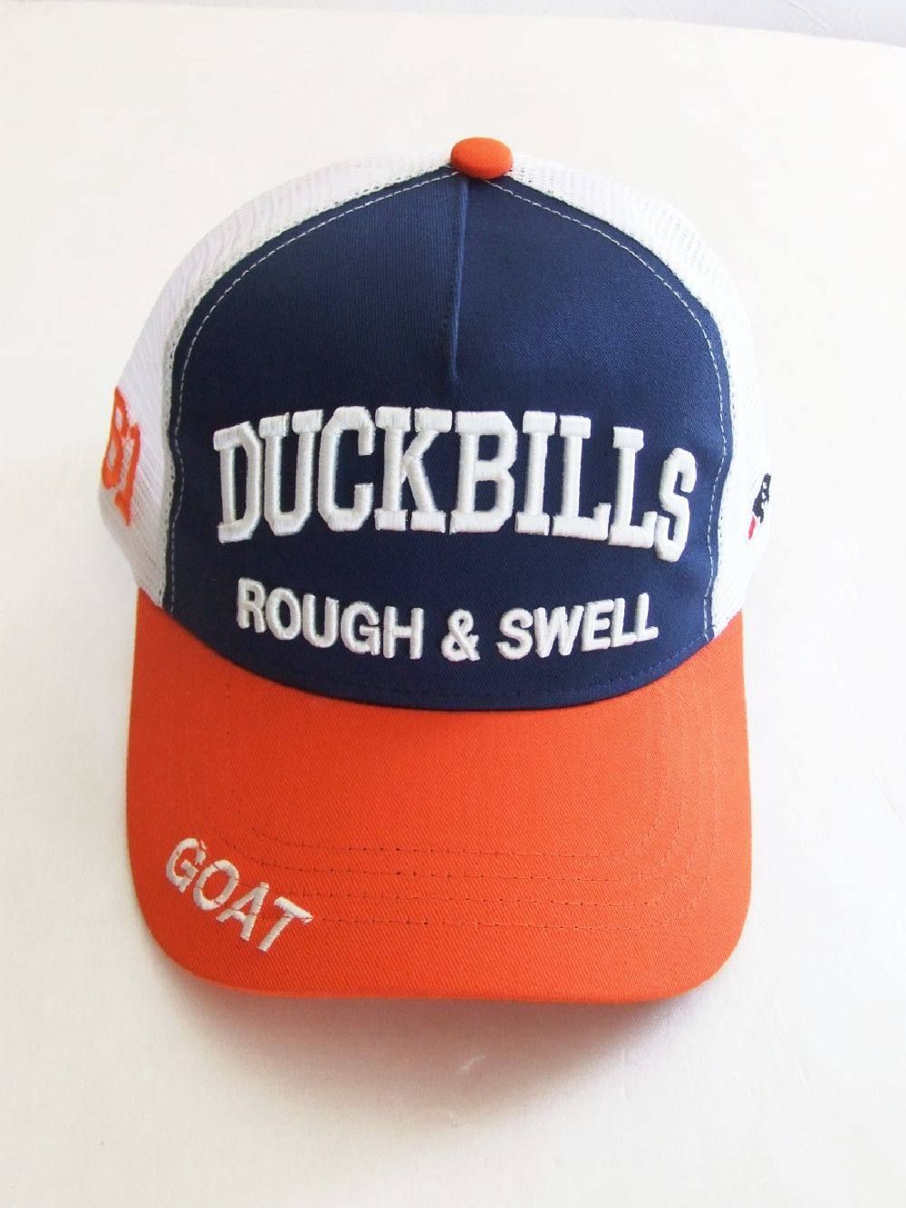 MESH TOUR CAP ( NAVY × ORANGE ) ロゴ入りキャップ