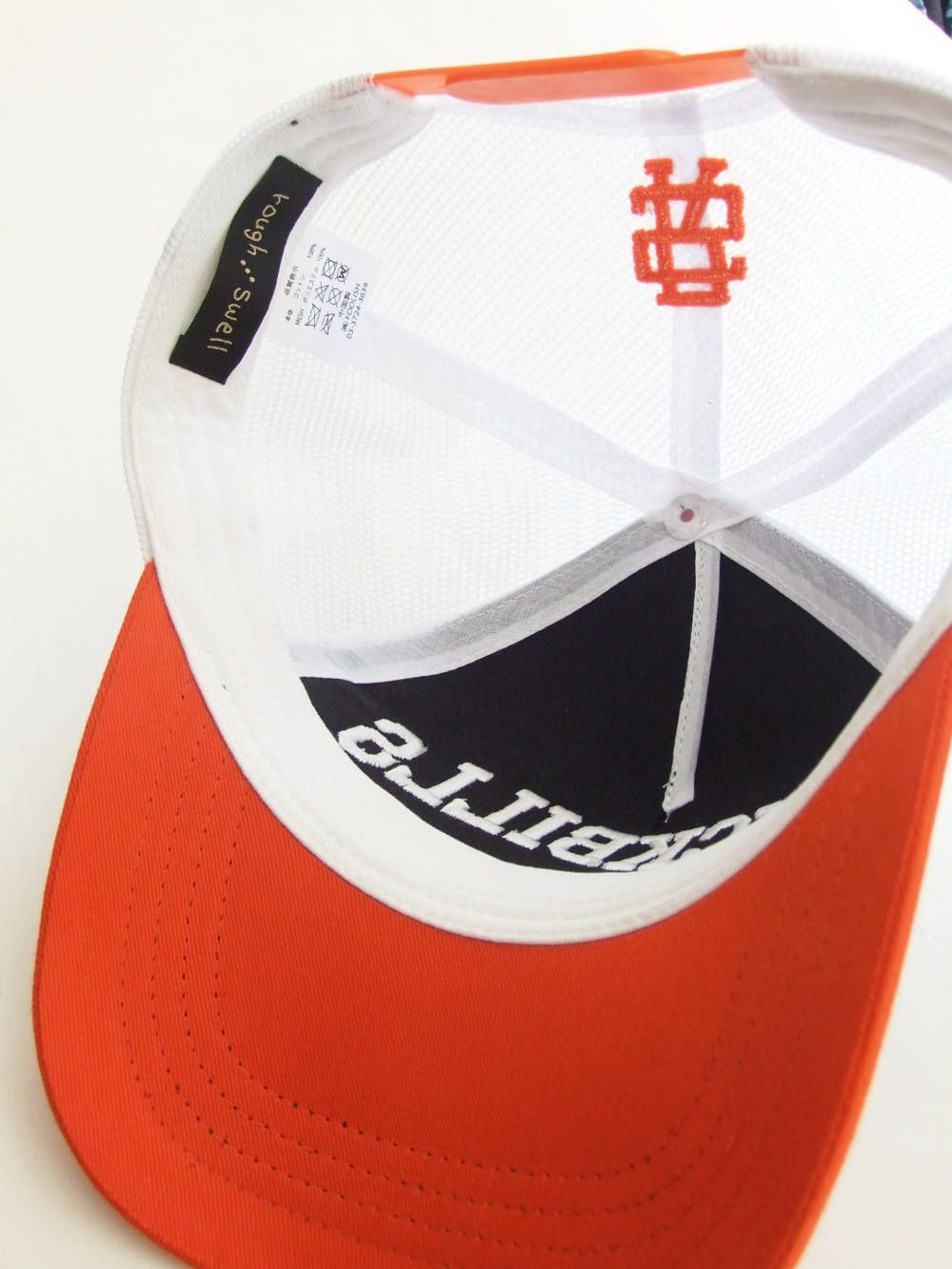 MESH TOUR CAP ( NAVY × ORANGE ) ロゴ入りキャップ