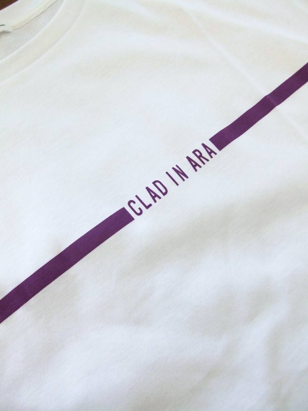 ラインプリント Tシャツ (パープルライン)  192025