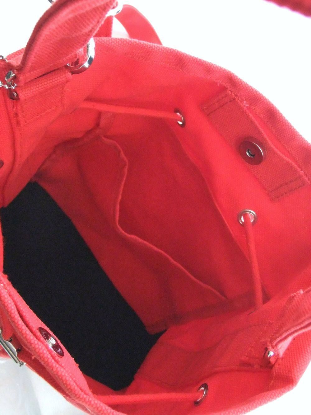 キャンバス 巾着型トートバッグ C-2 TYPE  (レッド)