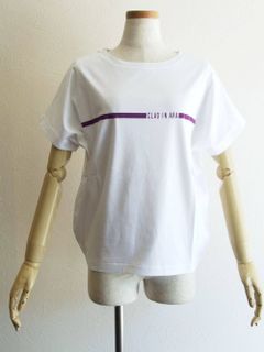ラインプリント Tシャツ (パープルライン)  192025