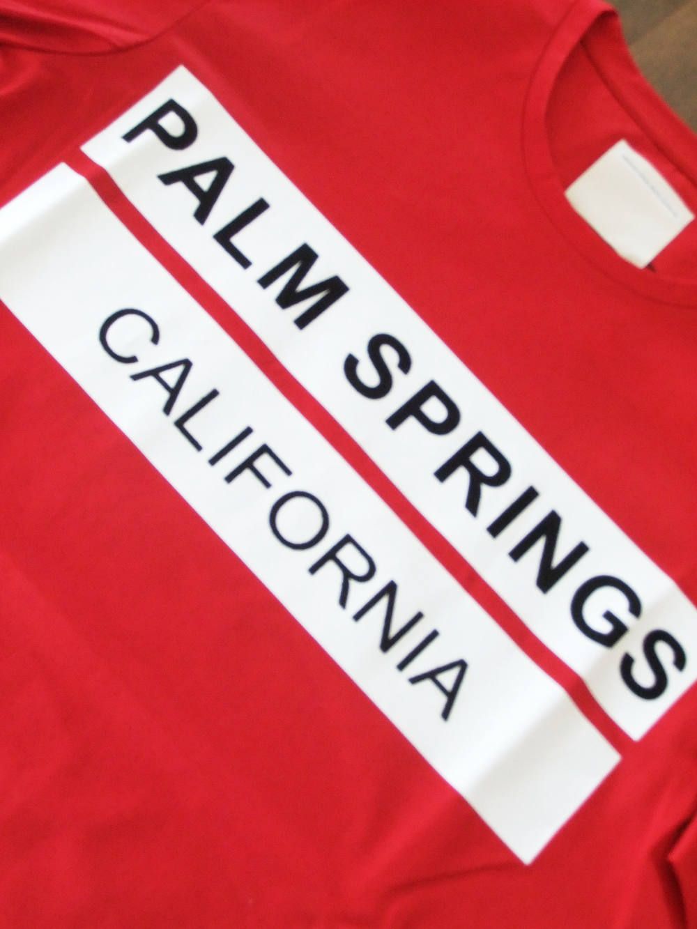 PALM SPRINGS ロゴ プリント Tシャツ (RED)