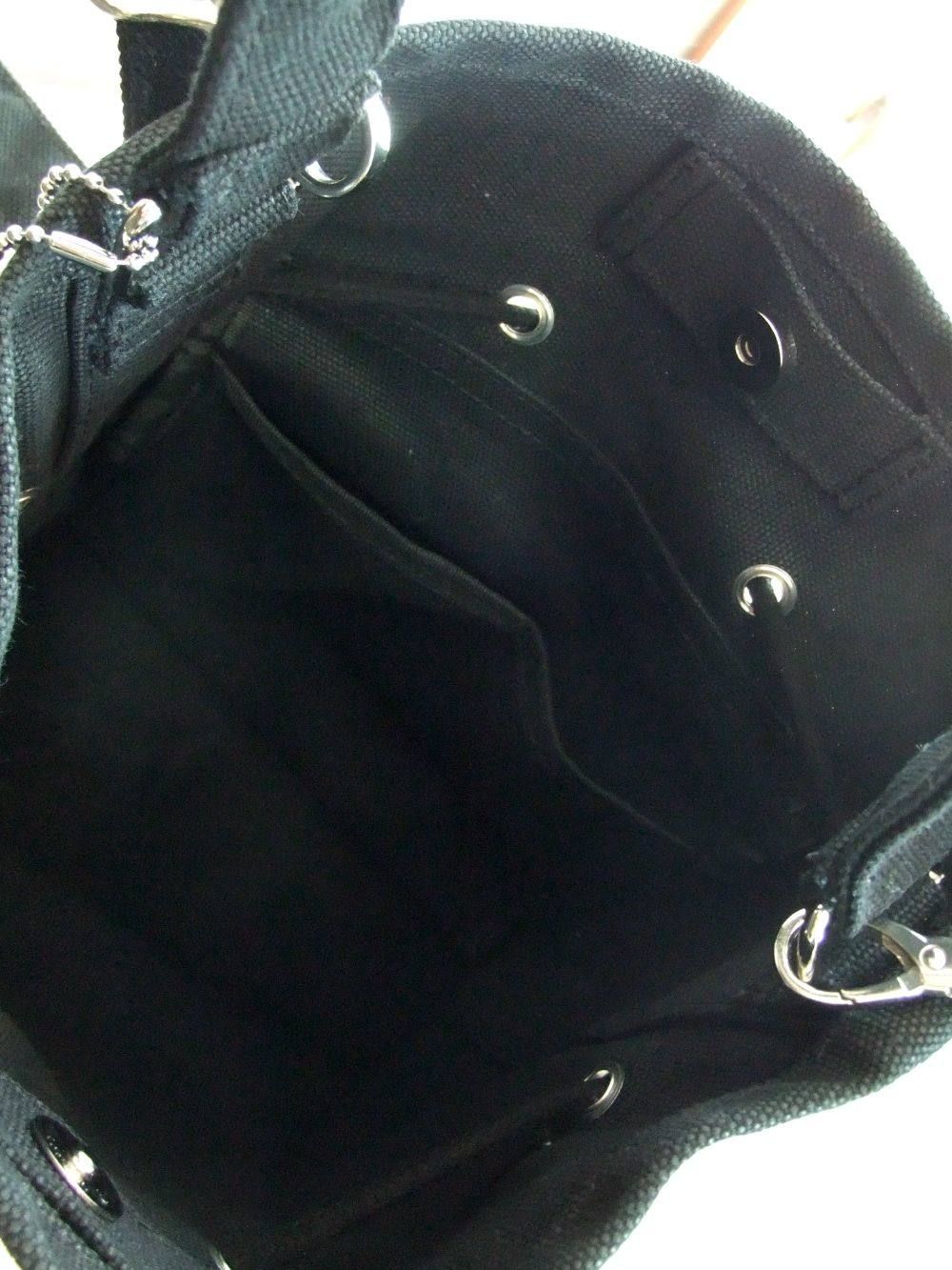 キャンバス 巾着型トートバッグ C-2 TYPE  (ブラック)