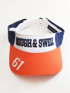 WORLD TOUR VISOR ( ORANGE × NAVY ) ロゴ入りバイザー
