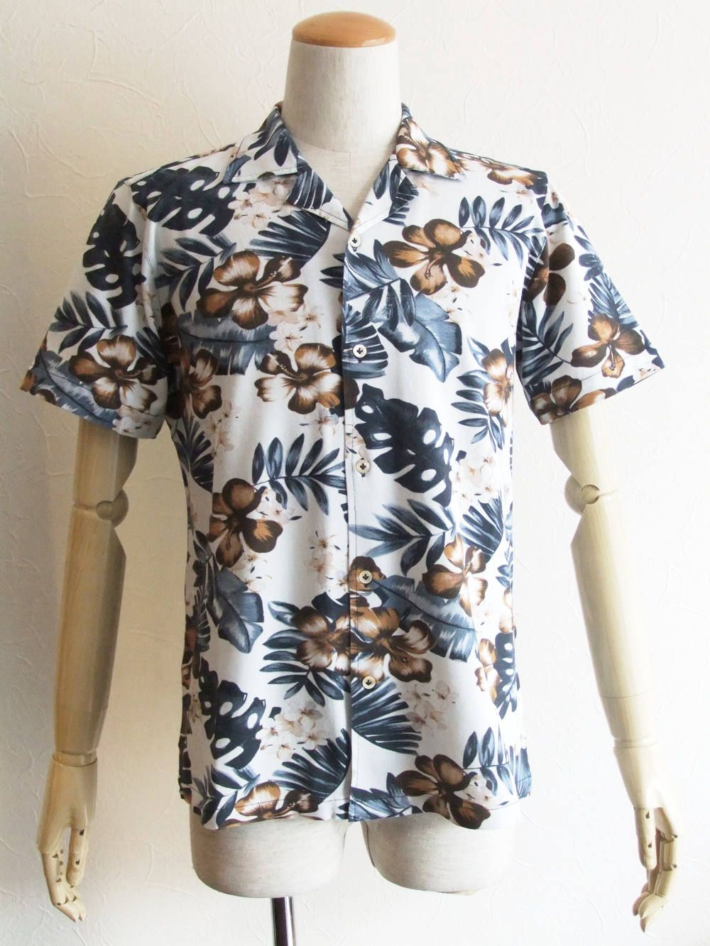 ボタニカル柄 S/S ジャージーシャツ