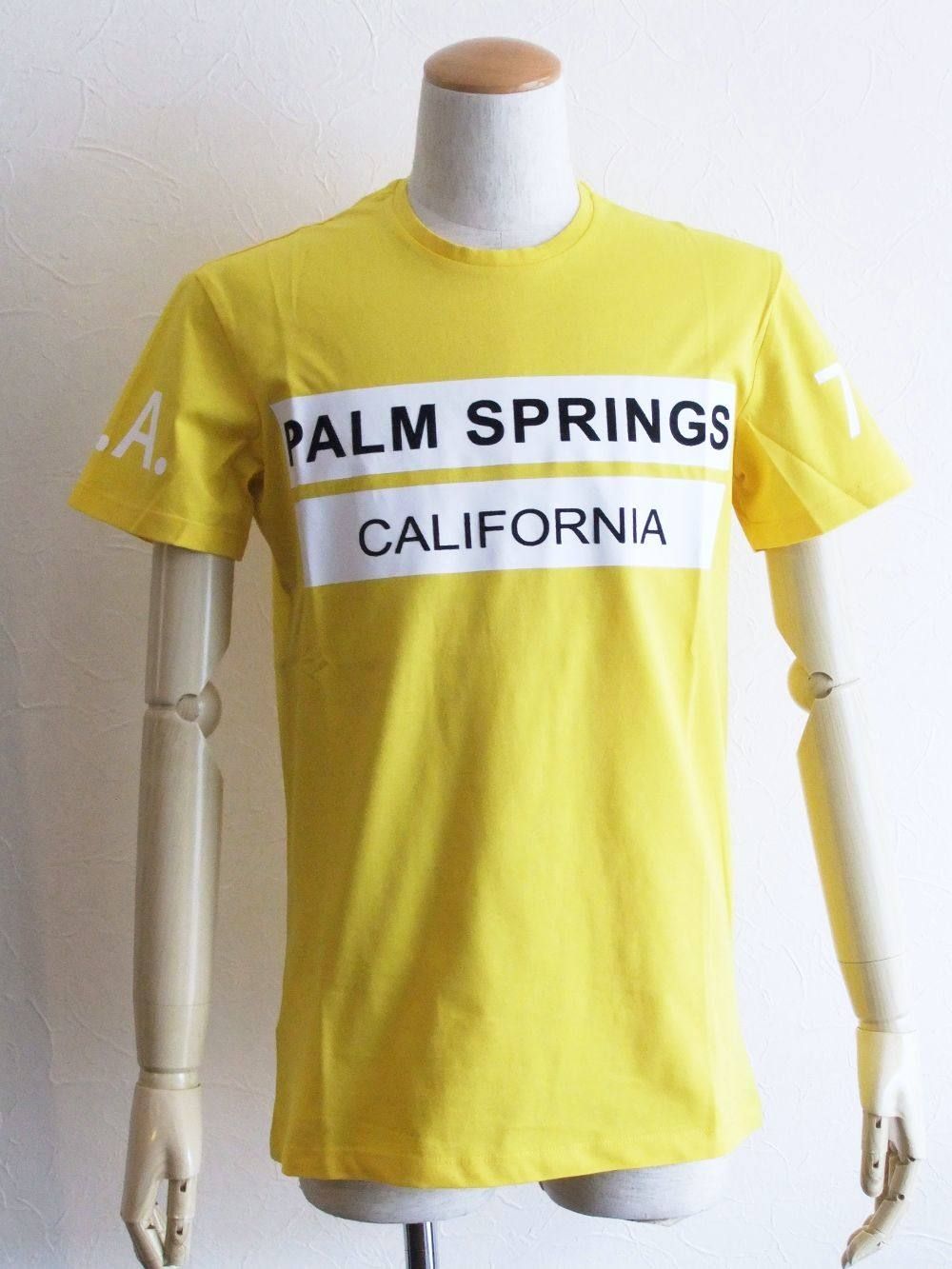 PALM SPRINGS ロゴ プリント Tシャツ (YELLOW)