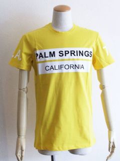 PALM SPRINGS ロゴ プリント Tシャツ (YELLOW)