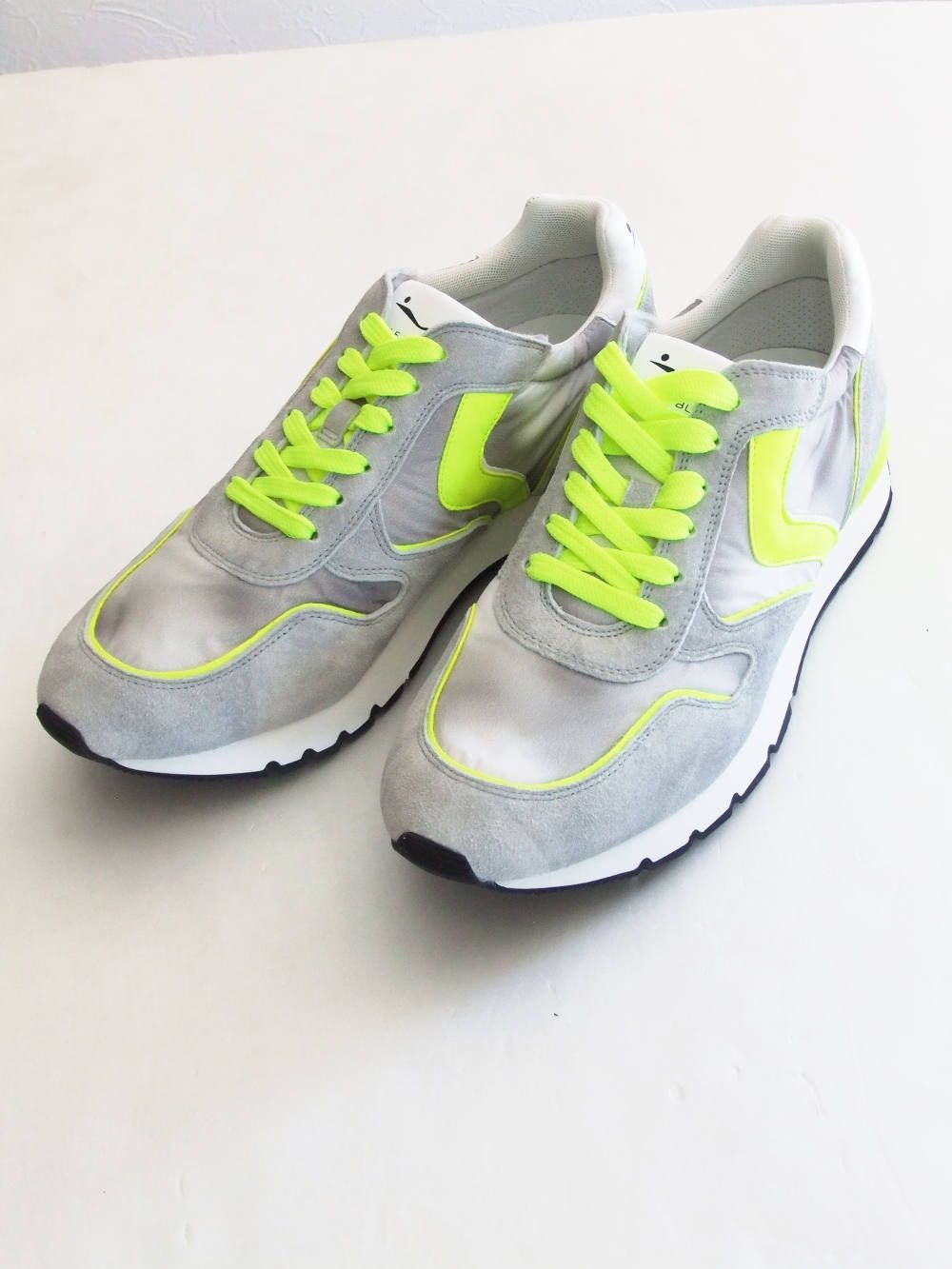 LIAM RACE  ナイロン×スエード  スニーカー (GRAY×L.YELLOW)